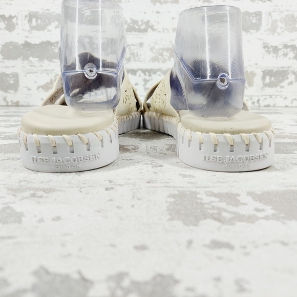 NEW Ilse Jacobsen Tulip Milk Cream Cross Band Sandals Slide W415 - Picture 6 of 11